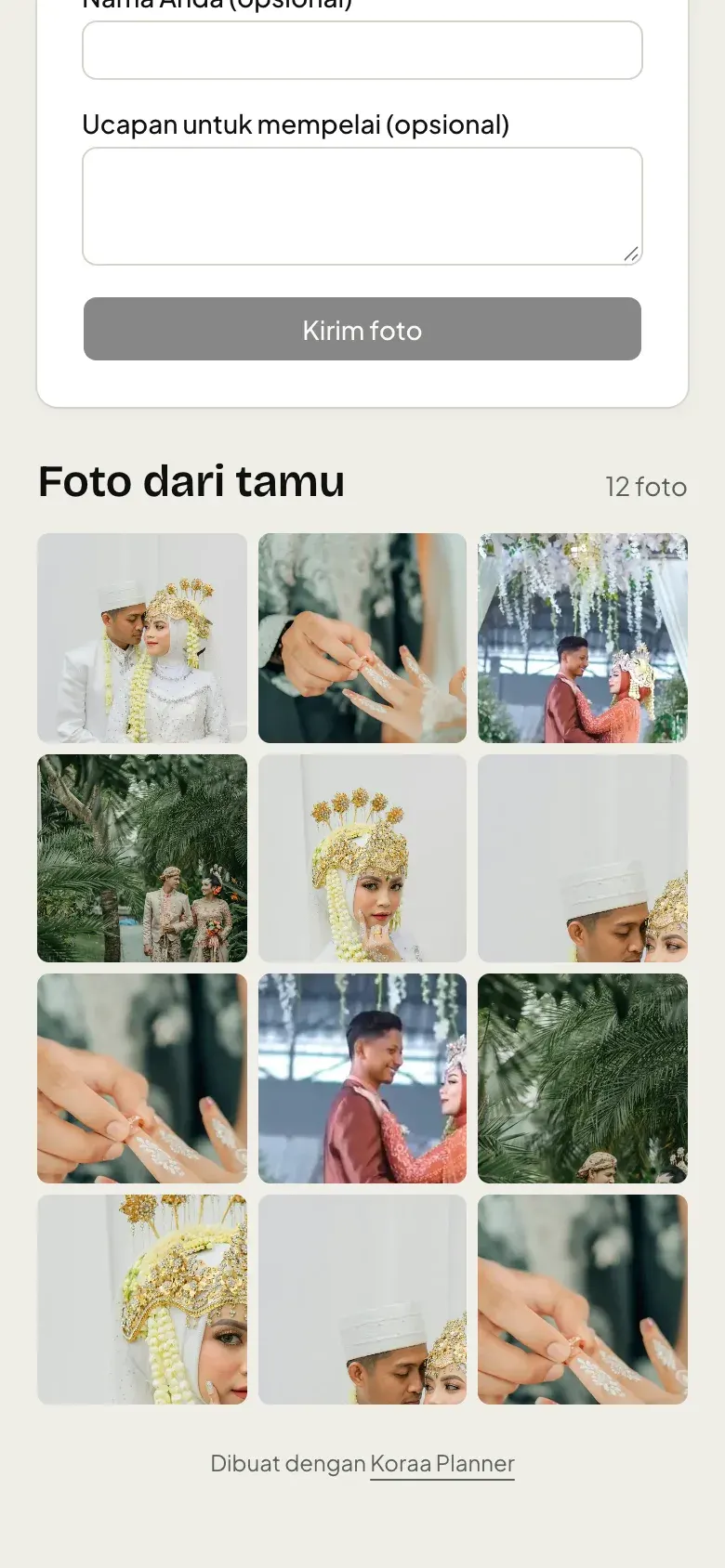 Tamu mengirim foto