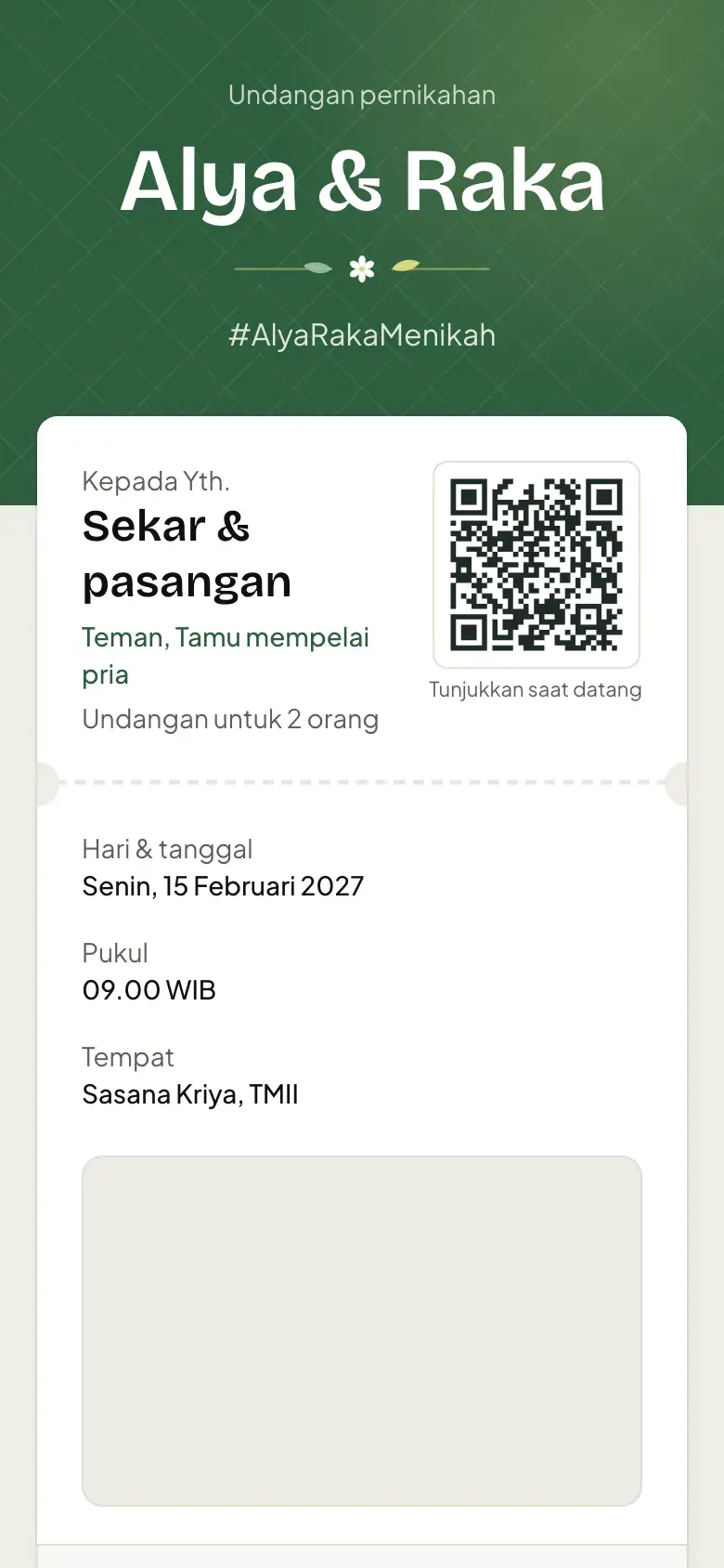 RSVP tamu